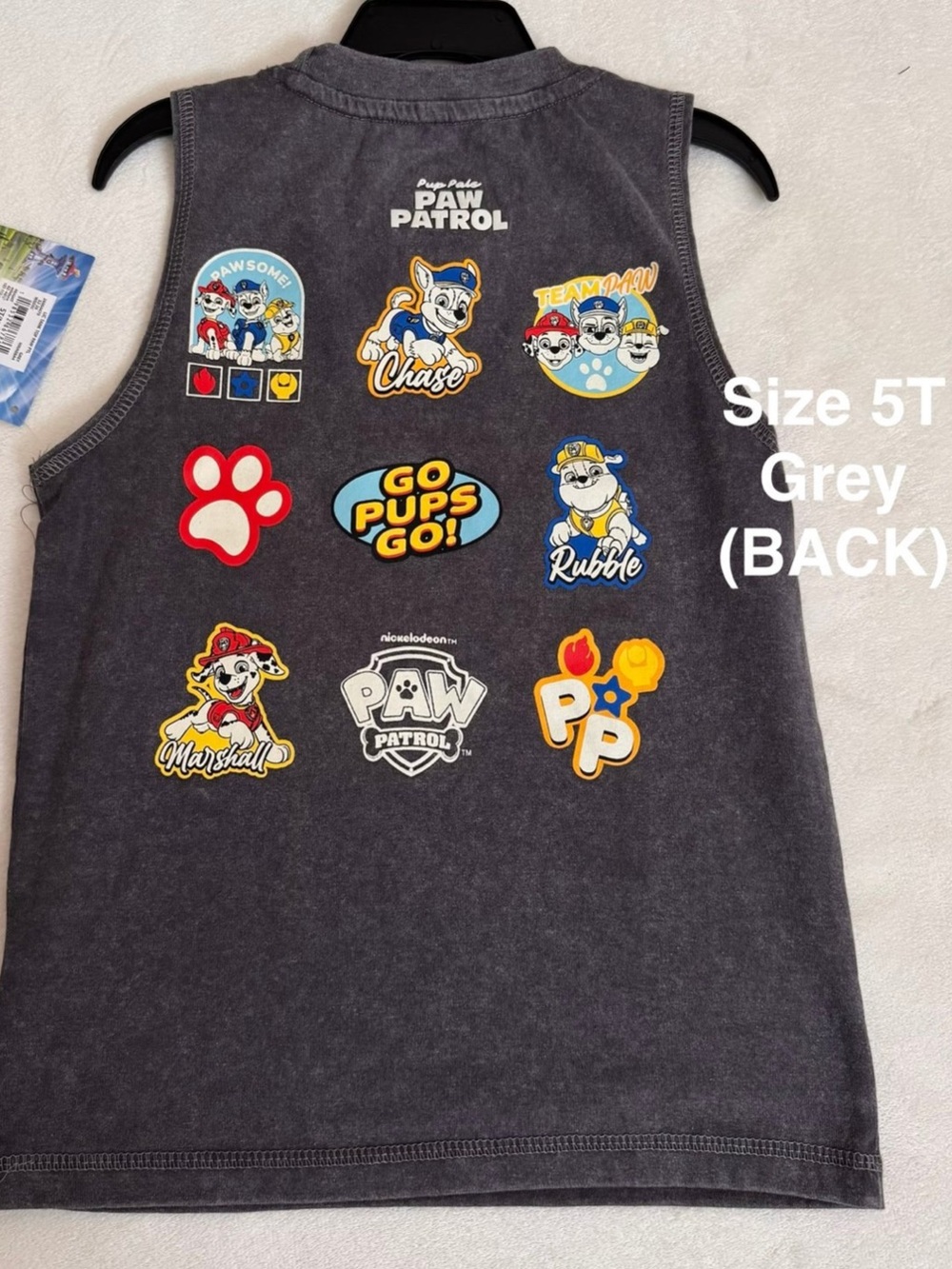 Paw Patrol Toddler Boy Sleeveless Muscle Tank, Size 5T